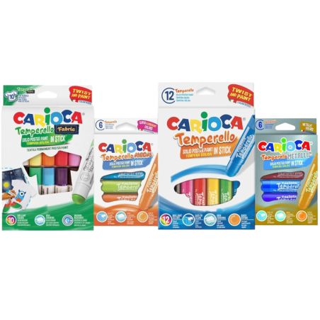 Carioca Set Temperello | Kit Tempere Solide per Bambini in Stick per D