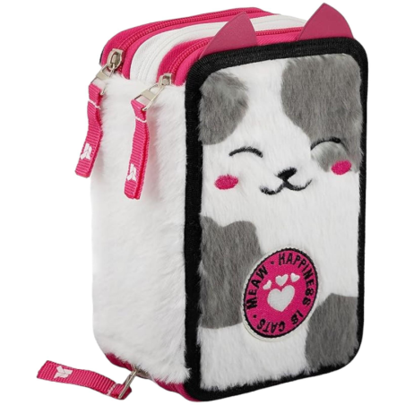 Julian Ross - Astuccio 3 Zip - Gattino Fluffy