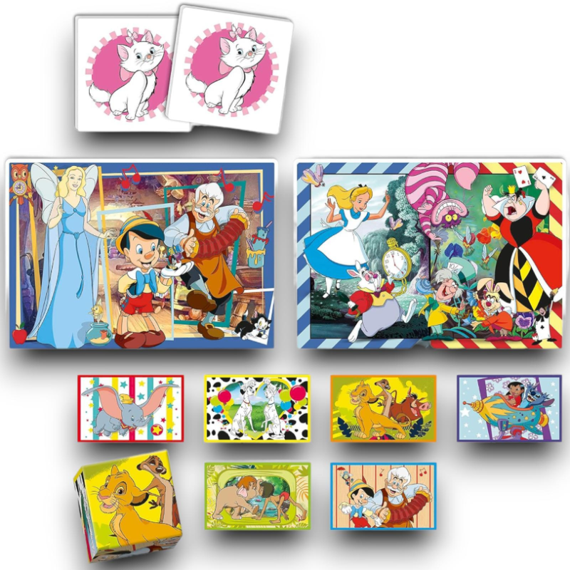 Clementoni Edukit 4 in 1 Disney Classics Set di Giochi 48 Pezzi Puzzle