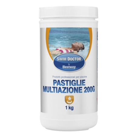 Bestway- Pastiglie Multiazione da 200 gr per piscine - 1 Kg