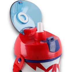 Borraccia Pop Up con Beccuccio e Tracolla - 450 ml - Avengers