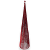 Cono Glitter Natale 80 cm con Luci - Rosso