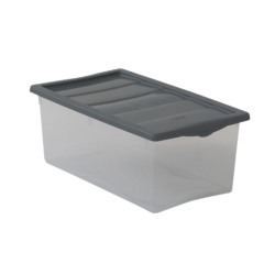 BELLI E FORTI Contenitori in Plastica con Coperchio T Box XS, Grigio, 