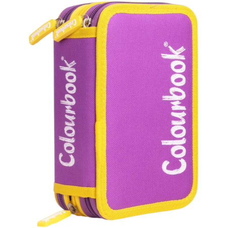 Colourbook - Astuccio BiColor 3 zip - viola - COL24430