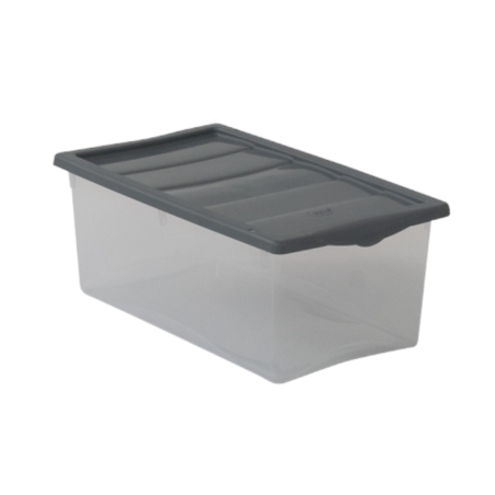 BELLI E FORTI Contenitori in Plastica con Coperchio T Box S, Grigio, I