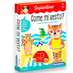 Clementoni Sapientino Come Mi vesto? gioco educativo 2 anni, tessere i