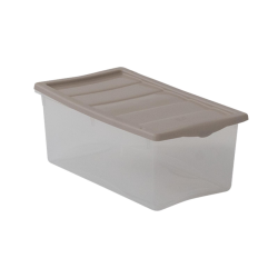 BELLI E FORTI Contenitori in Plastica con Coperchio T Box S, Tortora, 