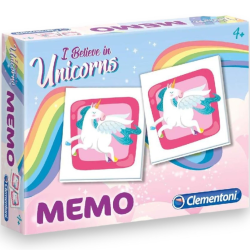 Clementoni  Memo Pocket Unicorno, Multicolore