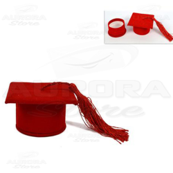 Scatola cappello laurea - Rosso