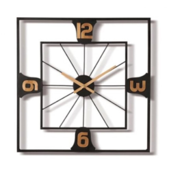 Orologio da Parete in Ferro Quadrato 50x50 cm - Assortimento 2 Colori