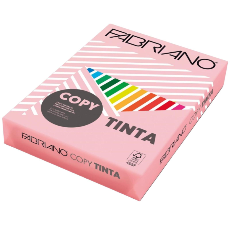 FABRIANO - Carta copy tinta a4 160gr 250fg col.tenui rosa 