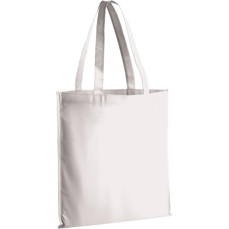 10 BUSTE SHOPPERS IN TNT BORSE SPESA 36x40 cm bianco