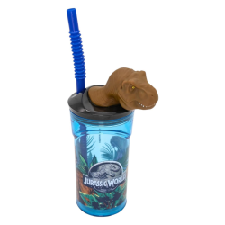 Jurassic World - Bicchiere con Cannuccia - 360 ml