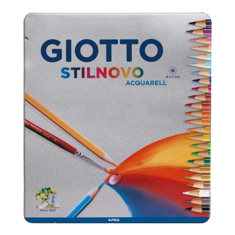 Giotto - Stilnovo Acqurell - Scatola in Metallo - 24 Pz