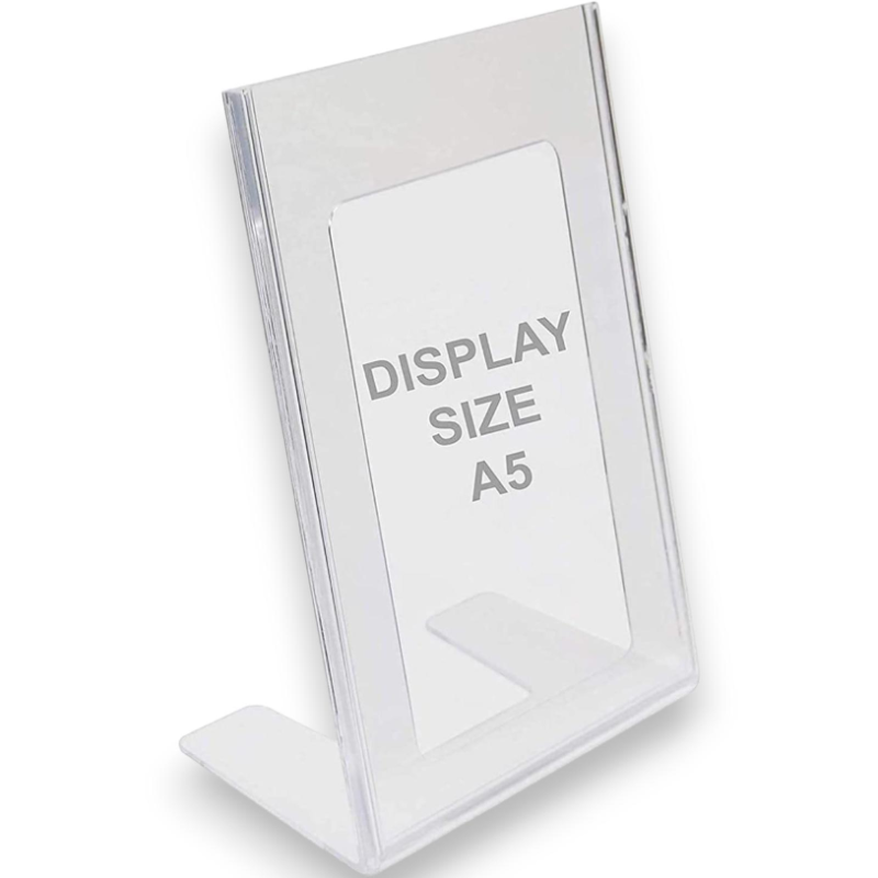 Espositore plexiglass A5 porta brochure da banco plastica trasparente 