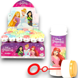 Bolle di sapone DISNEY PRINCESS, Display con 36 flaconcini da 60 ml