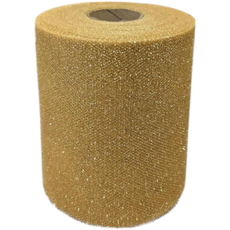 Star - Tulle Glitter - 12.5x100 m - Oro Glitter - 22001-7001