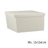 10 Scatole in Cartone con Coperchio Bianco Pieghevole Fai da Te 12x12x