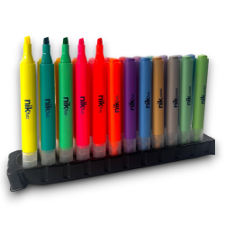  Set di 24 Evidenziatori Fluo e Pastel,  Colori Vivaci e Pastello con 