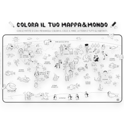 TECNODIDATTICA Mappamondo illustrato per bambini Illustrazioni degli a