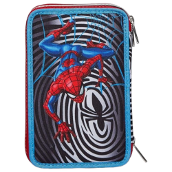 SJ Gang - Astuccio 3 Zip Spiderman - 12,5x19,7x7 cm