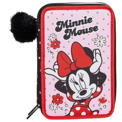 SJ Gang - Astuccio 3 Zip Minnie - 12,5x19,7x7 cm