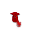 12 Barattoli Con Cappello Rosso Laurea - 6x4x3 cm