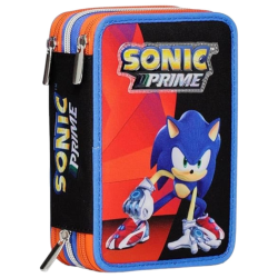 SJ Gang - Astuccio 3 Zip Sonic - 12,5x19,7x7 cm