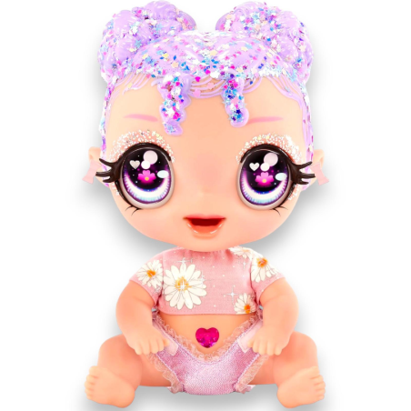 Glitter Babyz Bambola Lila Wildboom - Con 3 magici cambi di colore, ca