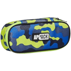 Appack - Astuccio Portapenne Round Plus - Blu/Verde - 23x10x5,5 cm