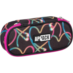 Appack - Astuccio Portapenne Round Plus - Nero Cuffie - 23x10x5,5 cm