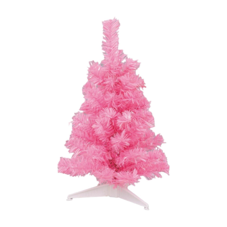 Albero di Natale Pino Rosa da 90 cm con Supporto Base in Plastica Pine