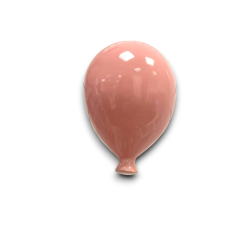 CBR- PALLONCINO IN CERAMICA-  ROSA - 15x11x9 cm 