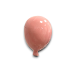 CBR- PALLONCINO IN CERAMICA-  ROSA - 15x11x9 cm 