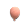 CBR- PALLONCINO IN CERAMICA-  ROSA - 15x11x9 cm 