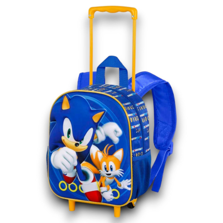 Sonic - Zaino Trolley Asilo 3D - Blu