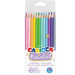 Carioca Pastel - 12 pastelli in legno - 43034