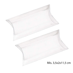 20 Scatoline in PVC Trasparente 3,5x2x11,5 cm