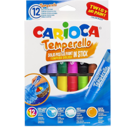 Carioca Tempere Stick Temperello | Tempere Solide Colorate in Scatola 