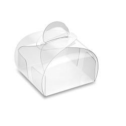 10x Scatolina Cofanetto Torta in Pvc Trasparente - 6x6x7 cm - PVC 35