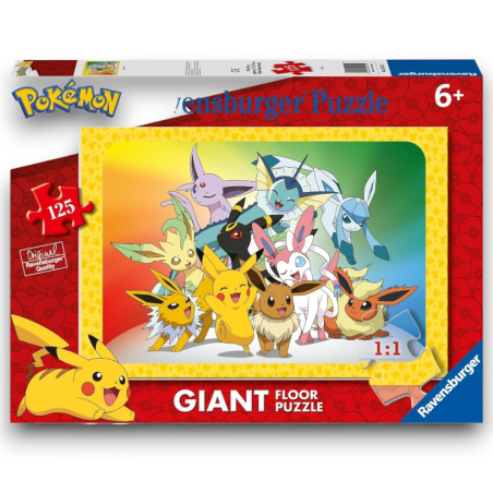 Clementoni - Puzzle Pokemon Giant Floor - 125 pezzi - 70x50 cm