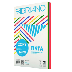 FABRIANO - Carta copy tinta multicolor a4 200gr 100fg mix 5 colori for