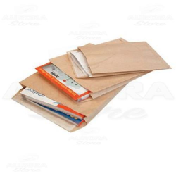 Buste postali a sacchetto avana con soffietti 19x26cm - spessore carta