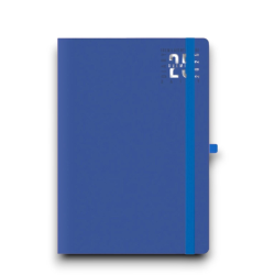 Agenda 2025 Giornaliera 17x24 - Con Elastico - Copertina Morbida - Blu