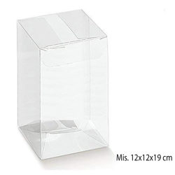 10 Scatoline Rettangolare in Pvc Trasparente - 12x12x19 cm - PVC 40