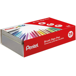 pentel box regalo brush sign pen - 24 colori - SES15C