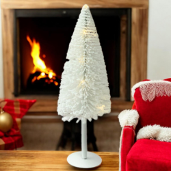 ALBERO CON LUCI LED . 40 CM - BIANCO