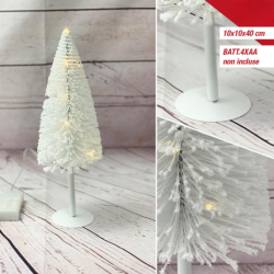 ALBERO CON LUCI LED . 40 CM - BIANCO