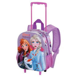 Frozen - Zaino Asilo 3D con Trolley - Viola - 06542