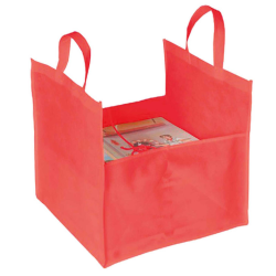 10 Borse in Tnt da Asporto Pizza - 36,5x36x27 cm - Rosso